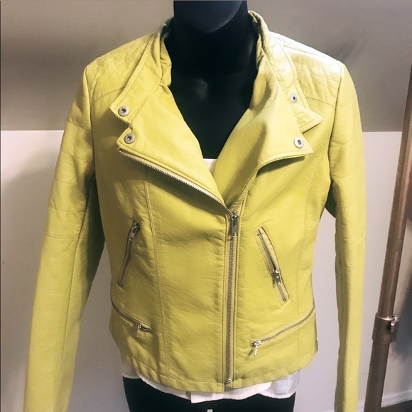 lime leather jacket